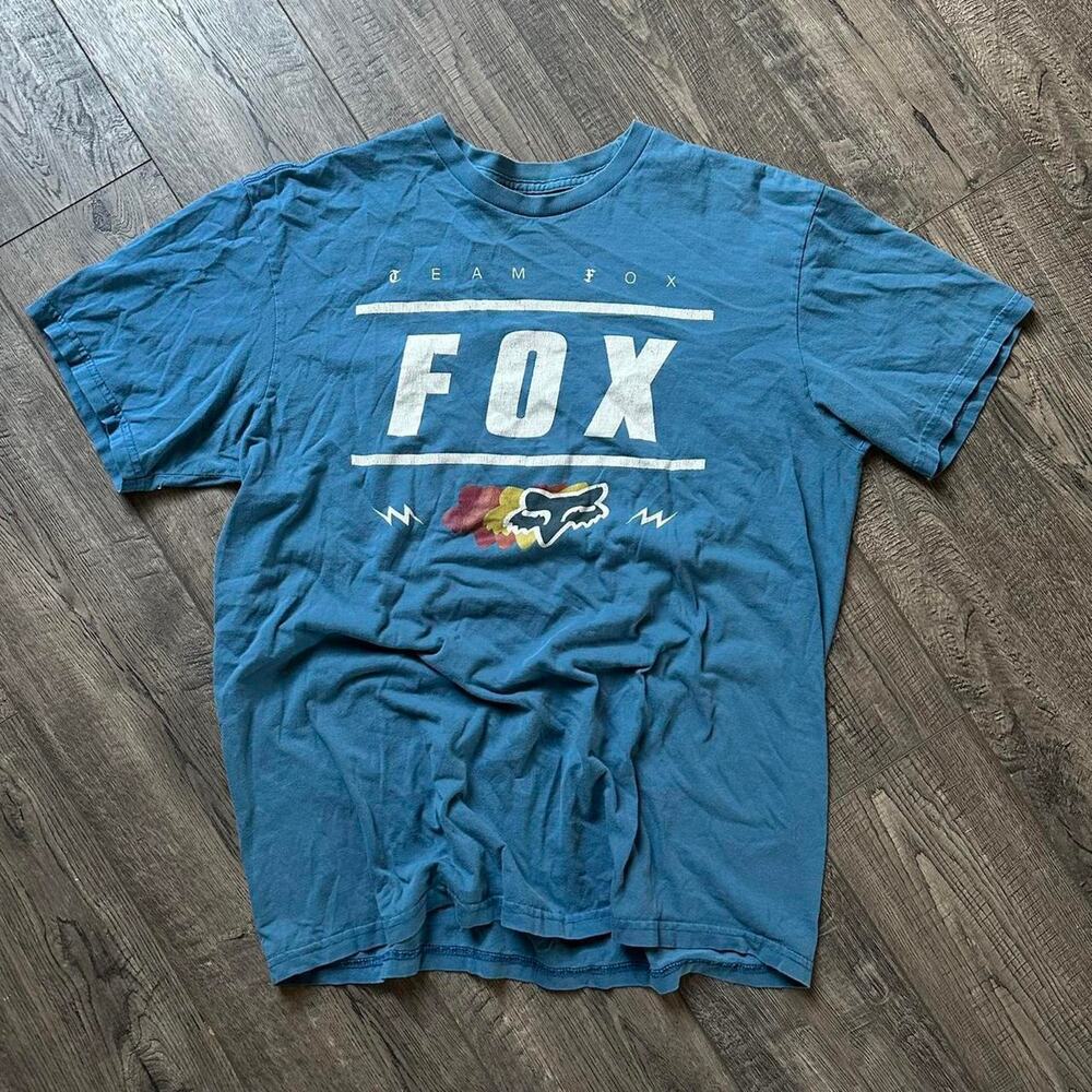 Vintage Y2K 00s Fox Racing Team BMX Emo Goth Mall Skate Tee